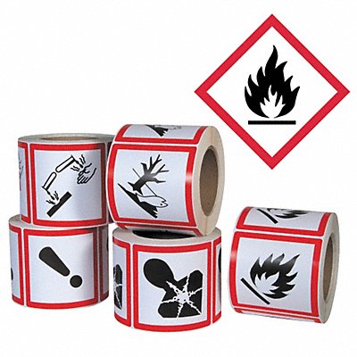 Pictogram Label Flame Hazard PK500 MPN:GHS1261