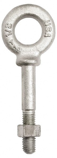 Fixed Lifting Eye Bolt: With Shoulder, 500 lb Capacity, 1/4-20 Thread, Grade 316 Stainless Steel MPN:08605 9