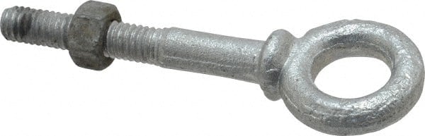 Fixed Lifting Eye Bolt: With Shoulder, 800 lb Capacity, 5/16 Thread, Grade 1030 Steel MPN:P15719GB