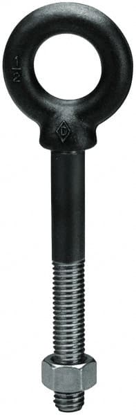 Fixed Lifting Eye Bolt: With Shoulder, 1,200 lb Capacity, 3/8 Thread, Grade 1030 Steel MPN:P15730GB