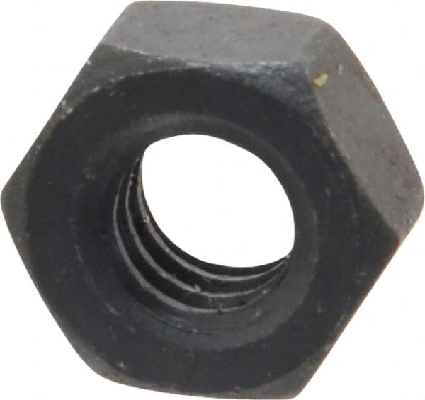 Hex Nut: 1/4-20, Grade 2 Steel, Black Oxide Finish MPN:74213885