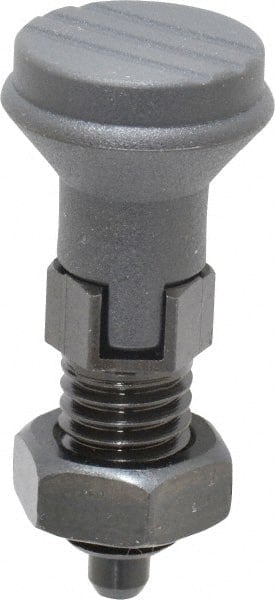 1/2-13, 17mm Thread Length, 6mm Plunger Diam, Lockout Knob Handle Indexing Plunger MPN:IPG-111-G