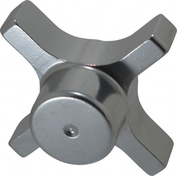 Lobed Knob: 63.5 mm Head Dia, 4 Points, Aluminum MPN:ALH-25M-G