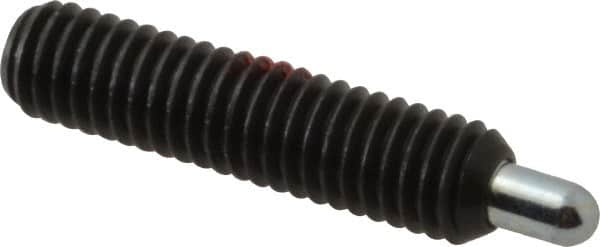 Threaded Spring Plunger: M6 x 1, 25 mm Thread Length, 3.02 mm Dia, 5 mm Projection MPN:67011G