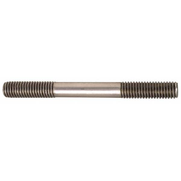 Equal Double Threaded Stud: 1/4-20 Thread, 2