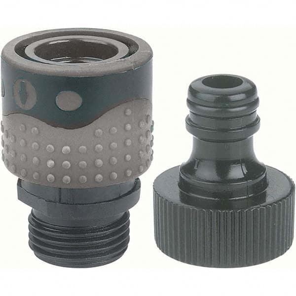 Garden Hose Connector: Female & Male, 3/4