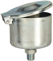 4-7/8 Ounce Capacity, 1/4-18 Thread, Steel, Zinc Plated, Straight with Hex Body, Oil Cup MPN:02108