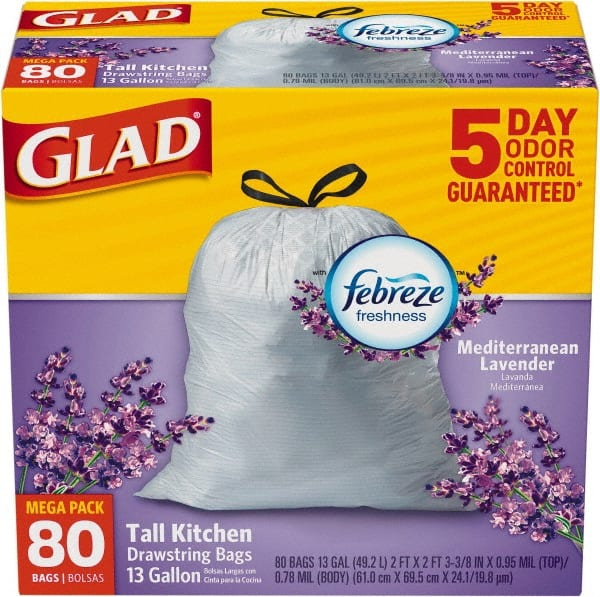 Household Trash Bags: 13 gal, 0.95 mil, 80 Pack MPN:CLO78902BX