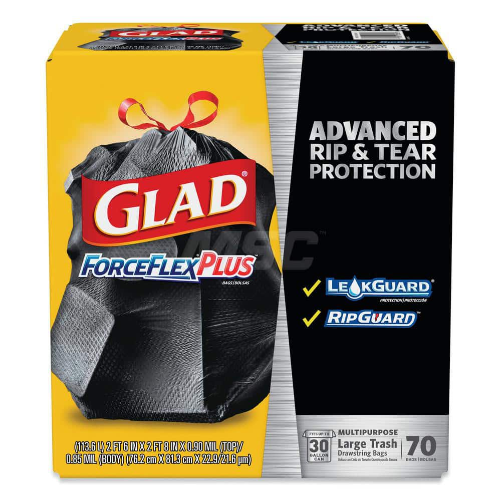 Household Trash Bags: 30 gal, 15 mil, 70 Pack MPN:CLO70358