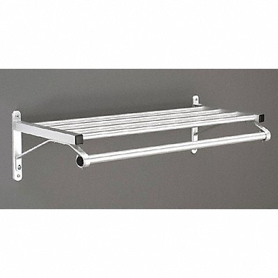 Coat Rack 1 Shelf 24 In W Satin Aluminum MPN:501-24SA