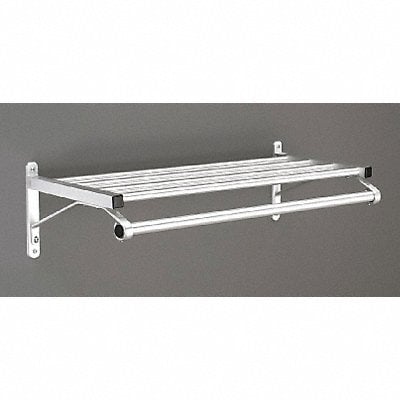 Coat Rack 1 Shelf 60 In W Satin Aluminum MPN:501-60SA