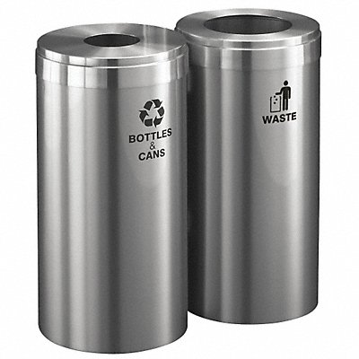 Recycling Container Silver 23 gal. MPN:1542-2SA-SA-B&C/W