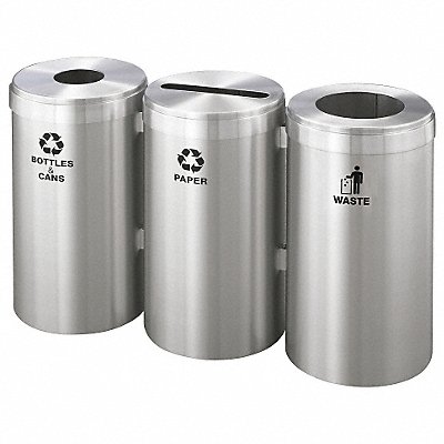 Recycling Container Silver 69 gal. MPN:1542-3SA-SA-B&C/P/W