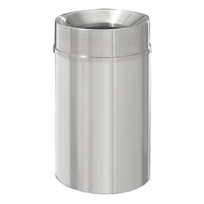 Trash Can Round 33 gal Silver MPN:F2035-SA-SA