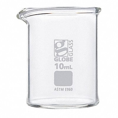 Beaker 0.34 oz 10 mL Low Form PK12 MPN:8010010