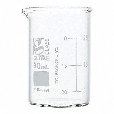 Beaker 1.01 oz 30 mL Low Form PK12 MPN:8010030