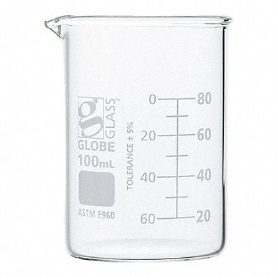 Beaker 3.38 oz 100 mL Low Form PK12 MPN:8010100