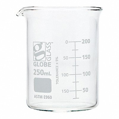 Beaker 8.45 oz 250 mL Low Form PK12 MPN:8010250