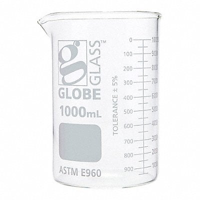 Beaker 33.78 oz 1 000 mL Low Form PK6 MPN:8011000