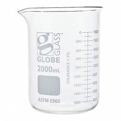 Beaker 67.57 oz 2 000 mL Low Form PK4 MPN:8012000