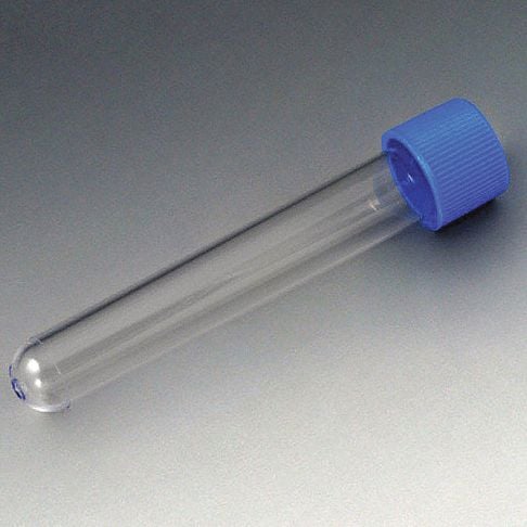 Test Tube with Cap 12mL 100mm L PS PK750 MPN:6152