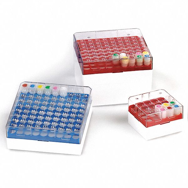 Cryogenic Vial Storage Box Red PK8 MPN:3039R