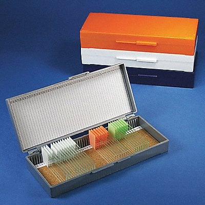 Microscope Slide Box Blue/Gray/OR/Wt PK5 MPN:513077AST