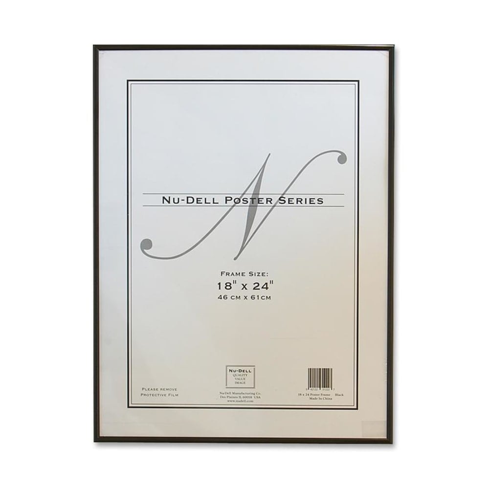 Nu-Dell Metal Poster Frame, 18in x 24in, Black (Min Order Qty 2) MPN:31222