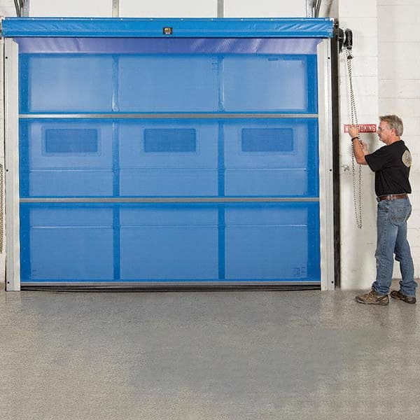 Dock Door: Polyvinylchloride & Vinyl, Blue & Clear MPN:G1C-FM-12x12V