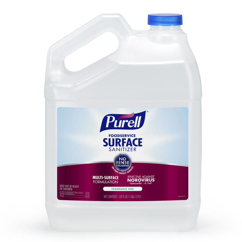 Purell Food Service Surface Sanitizer, Unscented, 139.2 Oz Bottle, Case Of 4 MPN:4341-04