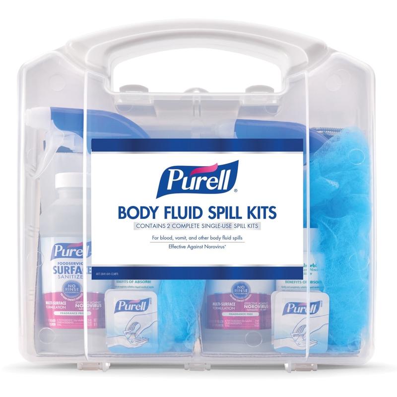 PURELL Body Fluid Spill Kit - White, Clear - 8 / Carton MPN:384108CLMSCT