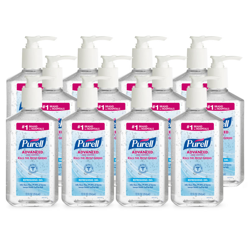 Purell Instant Hand Sanitizer, 12 Oz. Pump Bottles, Case Of 12 MPN:3659-12