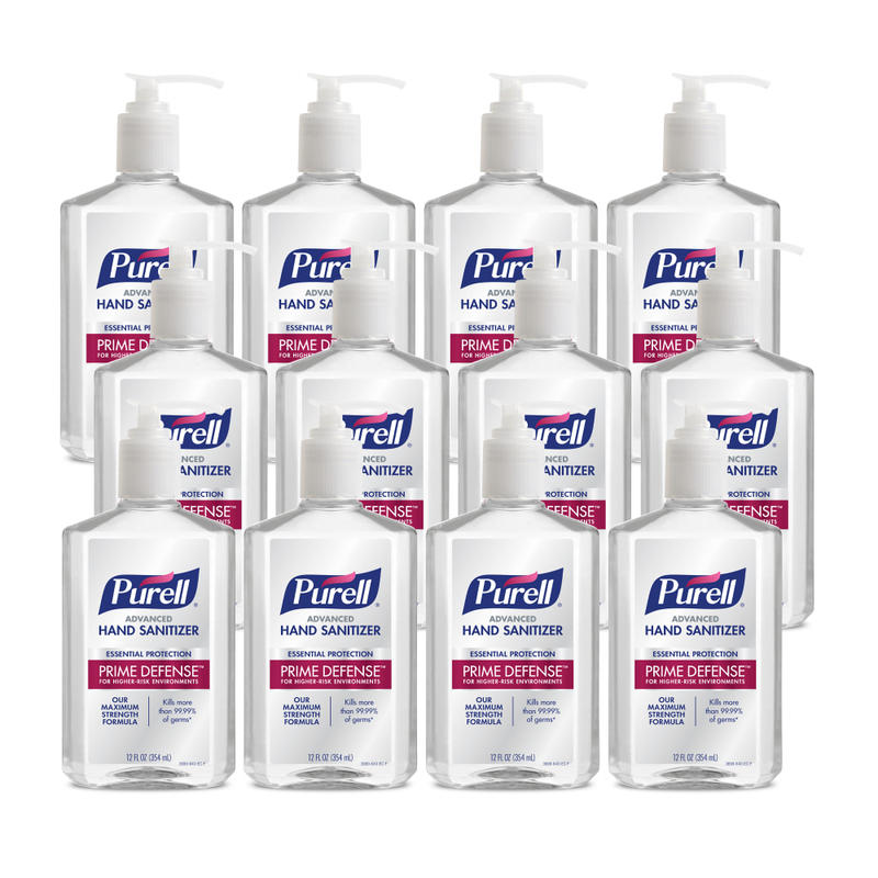 PURELL PRIME DEFENSE Advanced Hand Sanitizer, 12 fl oz Pump Bottle, Case of 12 Bottles MPN:3699-12