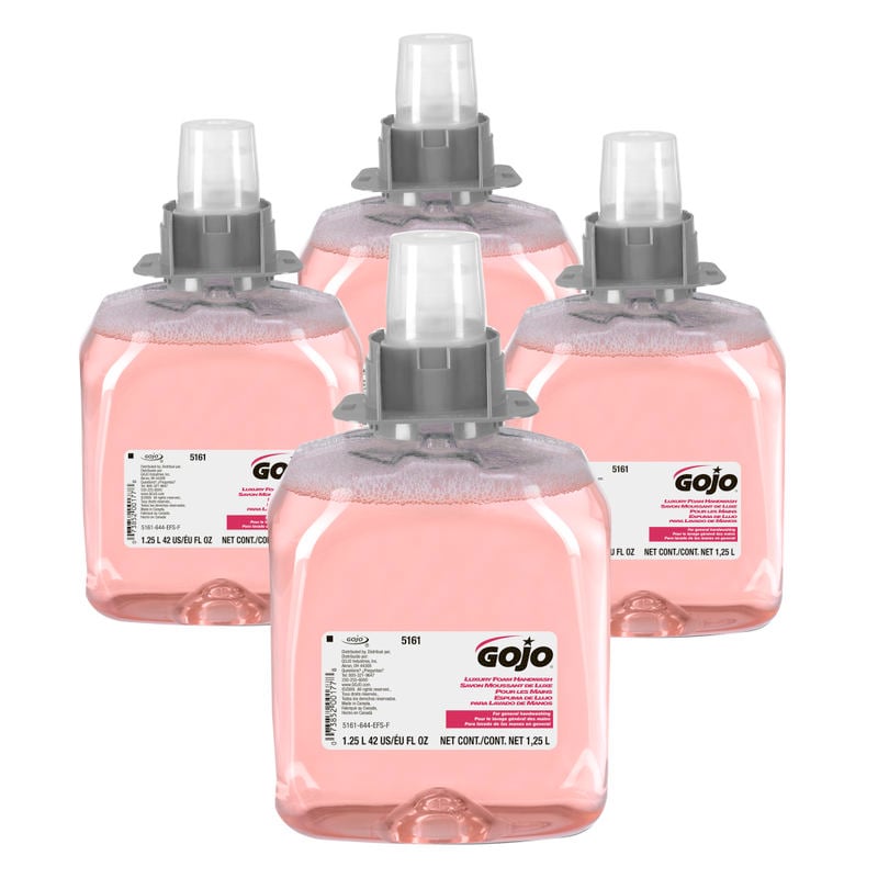 GOJO FMX-12 Luxury Foam Hand Wash Soap, Cranberry Scent, 42.27 Oz, Carton Of 4 Bottles MPN:5161-04