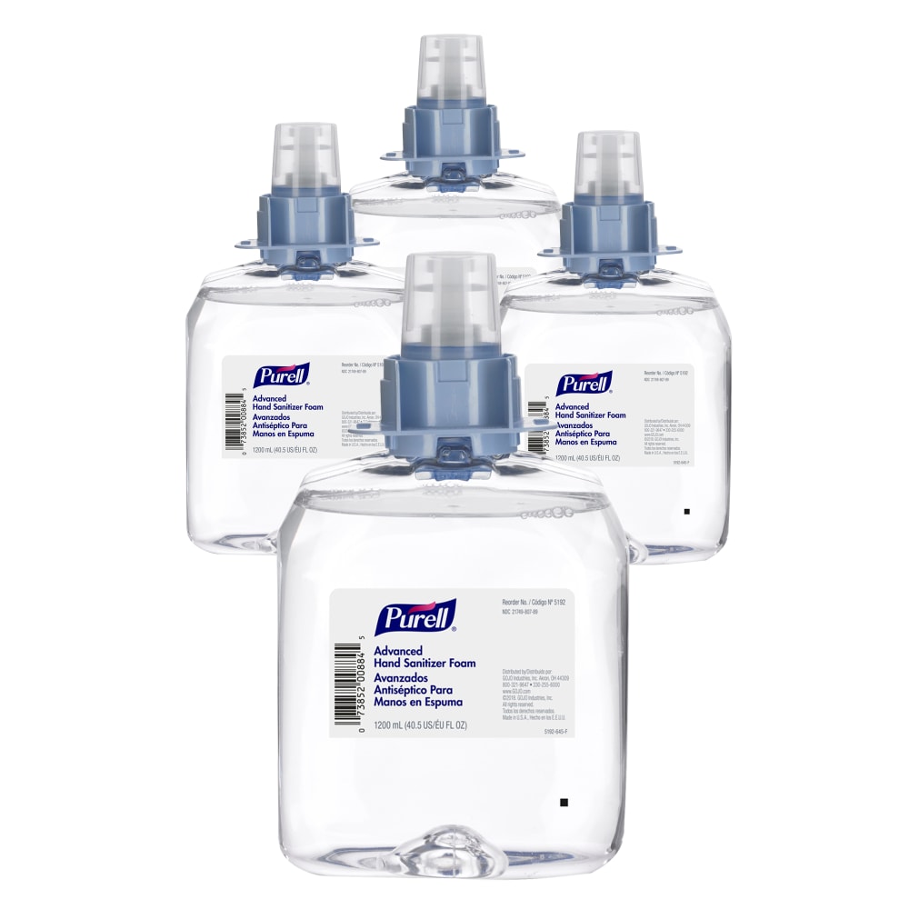 Purell Advanced Hand Sanitizer Foam Refills, 40.57 Oz, Pack Of 4 Refills MPN:5192-04