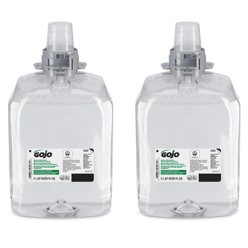 GOJO FMX-20 Green Seal Certified Foam Hand Soap Cleaner, Unscented, 67.6 Oz, Case Of 2 Refills MPN:526502
