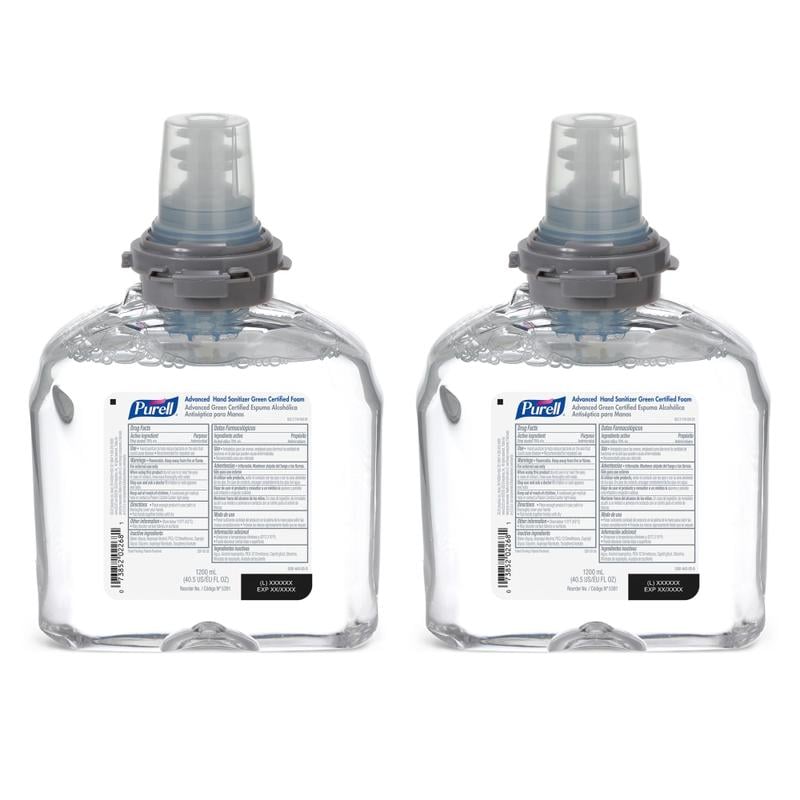 Purell TFX Instant Hand Sanitizer Foam Refills, 1200ml, Carton Of 2 MPN:5391-02