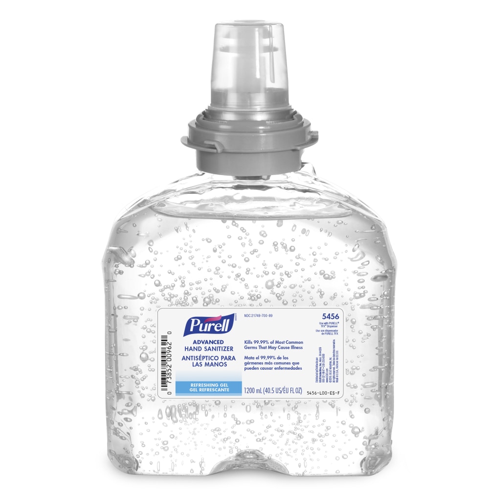 Purell TFX Instant Hand Sanitizer Gel Refill, 1200 mL (Min Order Qty 3) MPN:5456-04