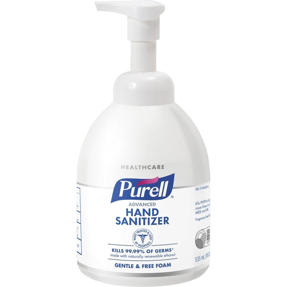 PURELL Advance Sanitizer Green Certified Foam - 18.1 fl oz (535 mL) - Pump Bottle Dispenser - Kill Germs - Hand, Skin - Clear - Non-aerosol, Anti-septic - 1 Each (Min Order Qty 2) MPN:579104