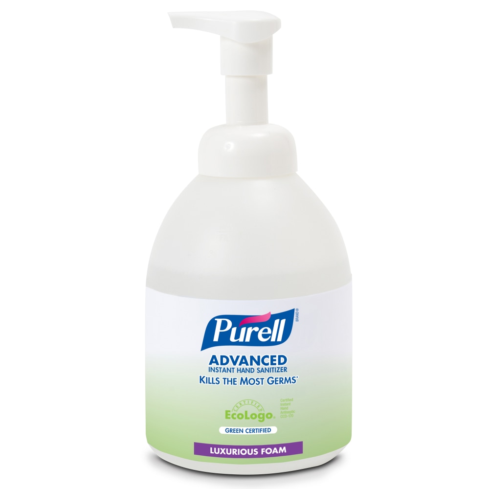 PURELL Hand Sanitizer Foam - Fragrance-free Scent - 18.1 fl oz (535 mL) - Pump Bottle Dispenser - Kill Germs - Hand, Skin - Clear - Non-aerosol, Anti-septic - 4 / Carton MPN:579104UOM