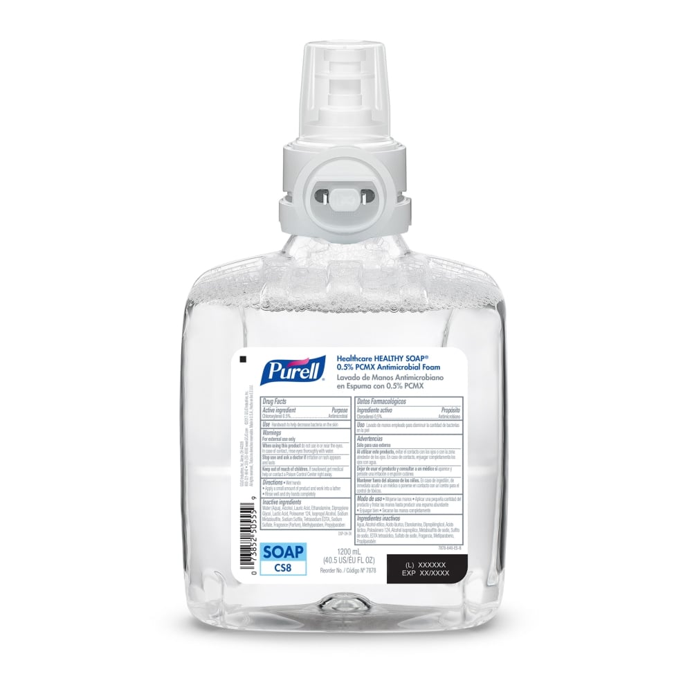 Purell CRT CS8 Healthy Soap 0.5% PCMX Antimicrobial Foam Refill, Floral Scent, 1200mL (Min Order Qty 2) MPN:7878-02