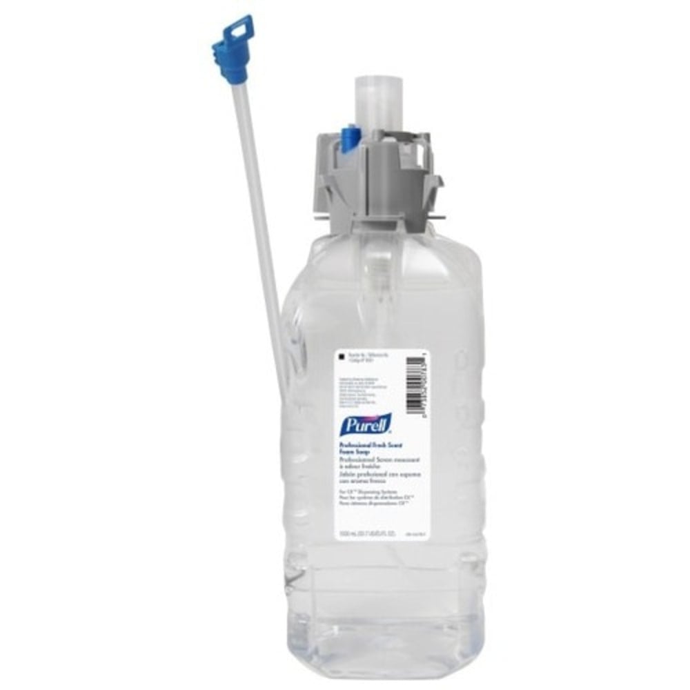 PURELL 1500mL Refill Fresh Scent Foam Soap - Fresh Scent Scent - 50.7 fl oz (1500 mL) - Kill Germs - Clear - Dye-free, Paraben-free, Phthalate-free, Hygienic - 1 Each (Min Order Qty 2) MPN:856104