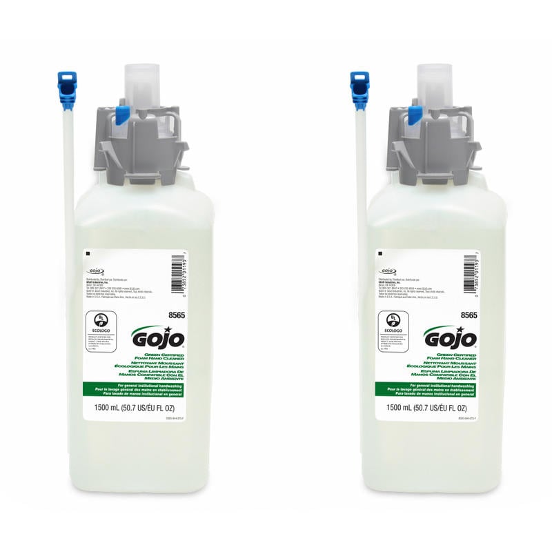 GOJO CX & CXI Green Seal Certified Foam Hand Soap Cleaner, Unscented, 1500mL, Carton Of 2 Refills MPN:8565-02