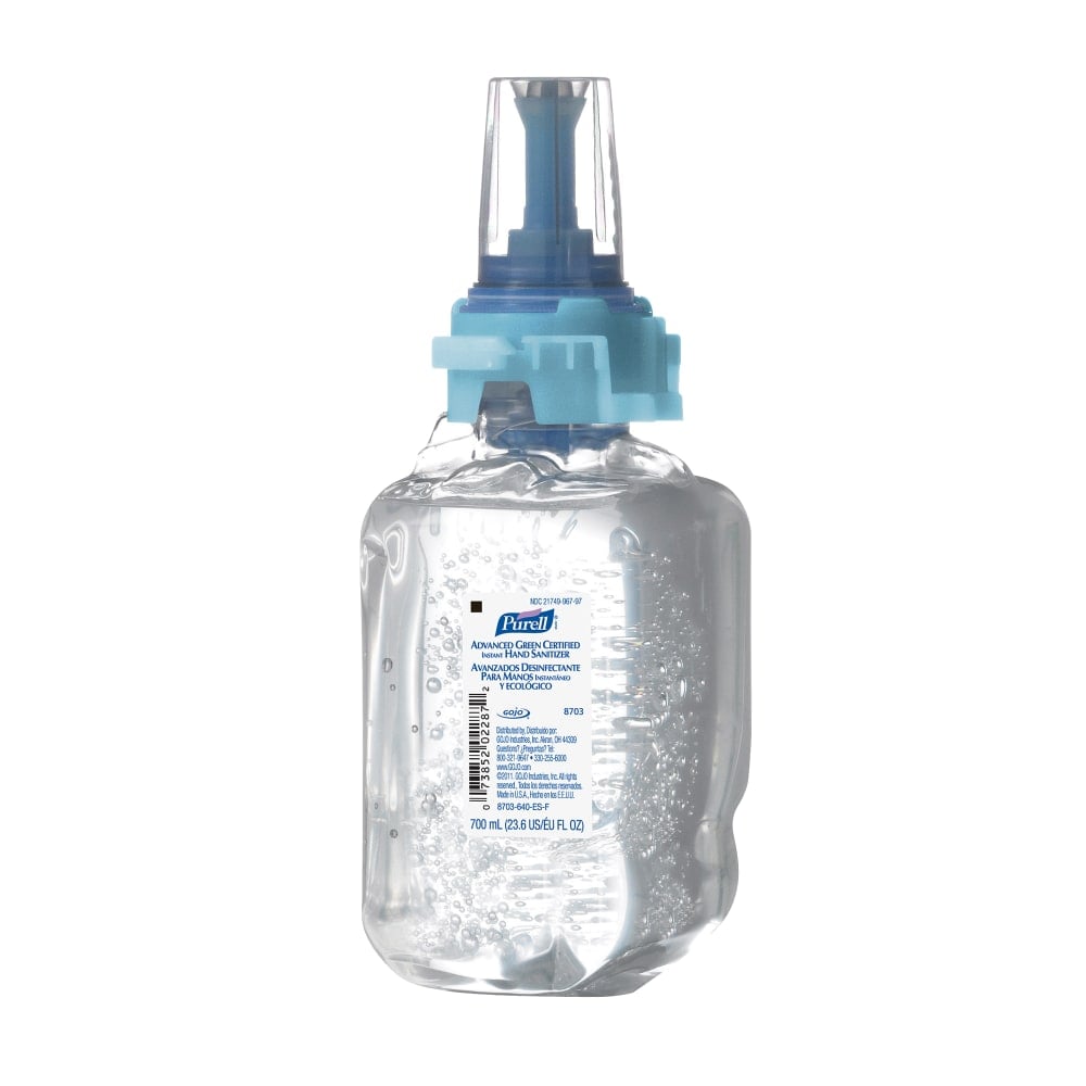 Purell ADX Advanced Green Certified Gel Instant Hand Sanitizer, 700 mL (Min Order Qty 4) MPN:8703-04