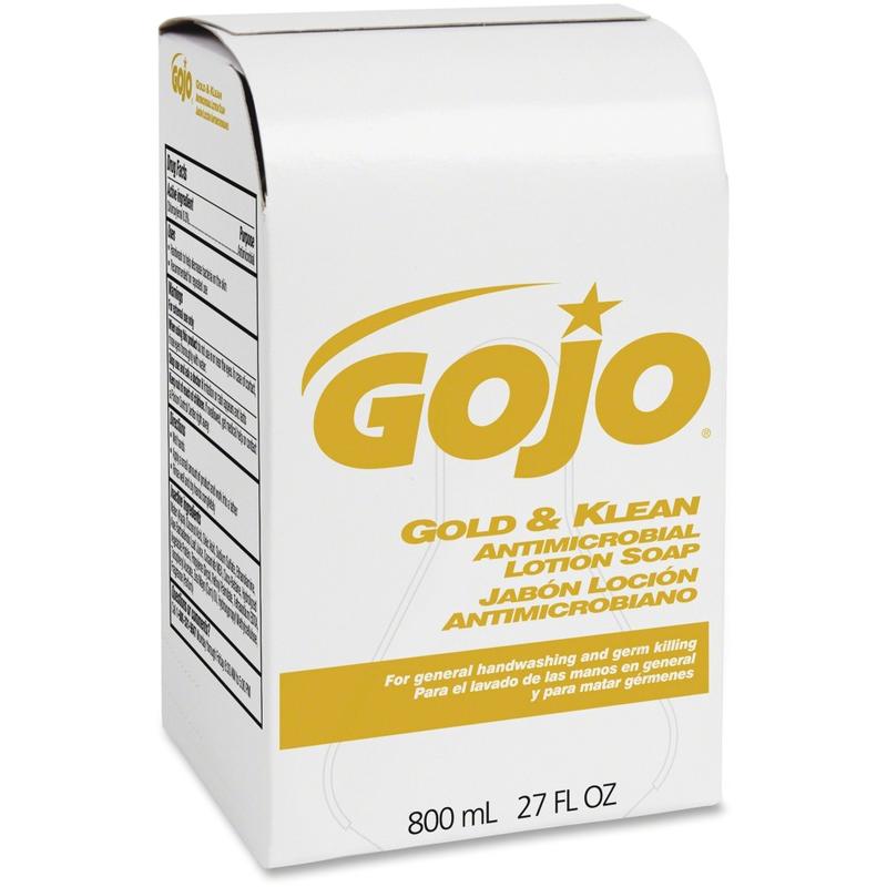 GOJO Gold & Klean Antimicrobial Lotion Hand Soap, Fresh Scent , 27.1 Oz Bottle (Min Order Qty 5) MPN:9127-12