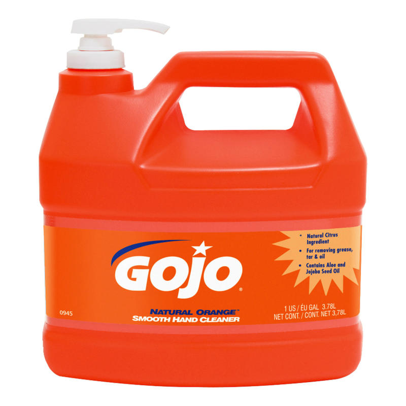 GOJO Natural Orange Professional Formula Liquid Hand Soap Cleaner, Citrus Scent, 128 Oz Bottle (Min Order Qty 2) MPN:094504