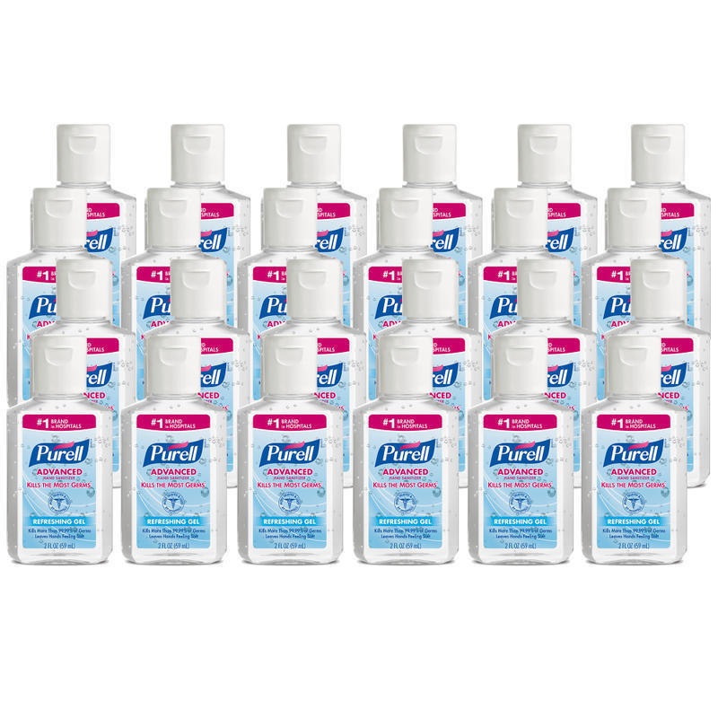 Purell Advanced Refreshing Gel Hand Sanitizer, 2 Fl Oz, Clean Scent, Pack Of 24 Bottles MPN:9605-24CA