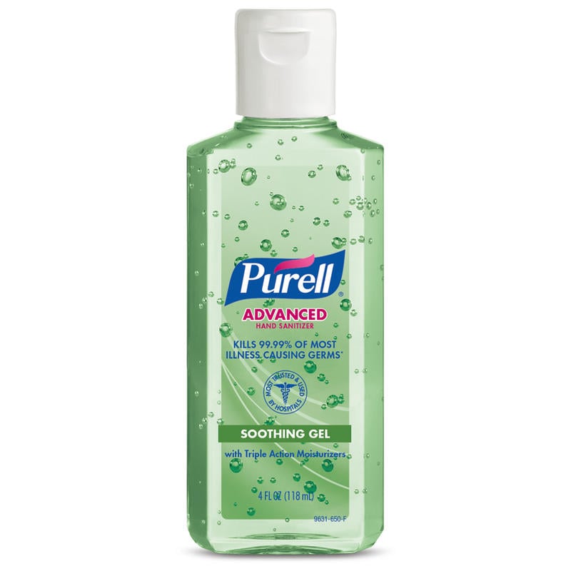 PURELL Advanced Hand Sanitizer Soothing Gel, Fresh Scent, 4 fl oz Portable Flip Cap Bottle (Min Order Qty 19) MPN:9631-24