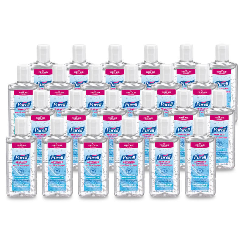 PURELL Advanced Hand Sanitizer Refreshing Gel for First Aid Providers, 4 fl oz Flip-Cap Bottle (Pack of 24) (Min Order Qty 2) MPN:9651-24CT