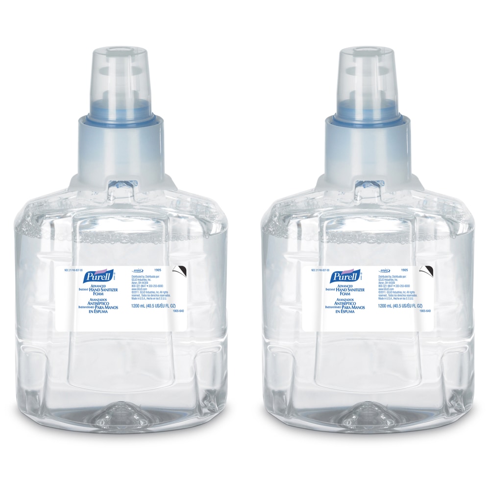 Purell LTX Advanced Instant Hand Sanitizer Foam Refill, 40.5 Oz, Pack Of 2 MPN:GOJ 1905-02CT